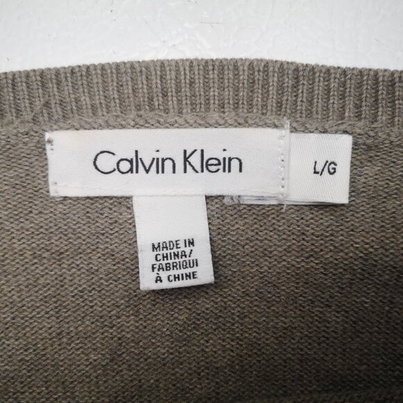 Calvin Klein Men's Size Large Brown Lightweight Straight Fit Sweater - Picture 3 of 8